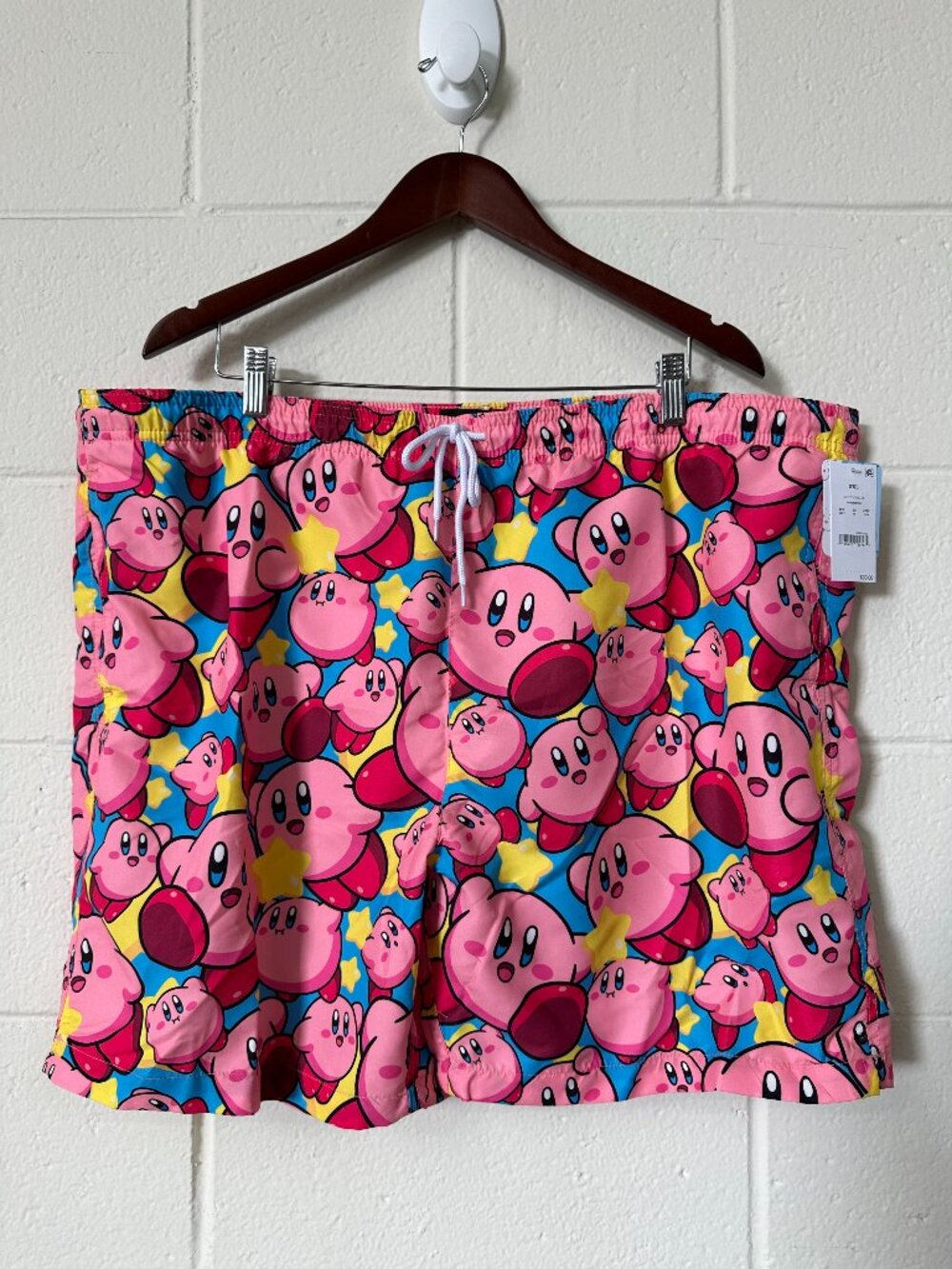 NWT Bioworld Kirby Swim Trunks 7" Inseam Size XXL